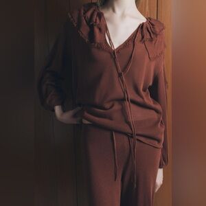 Zara Ruffled Knit Top